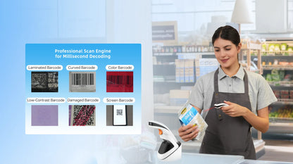 Urovo K180 - Scanner de Codes-Barres Sans Fil Haute Performance